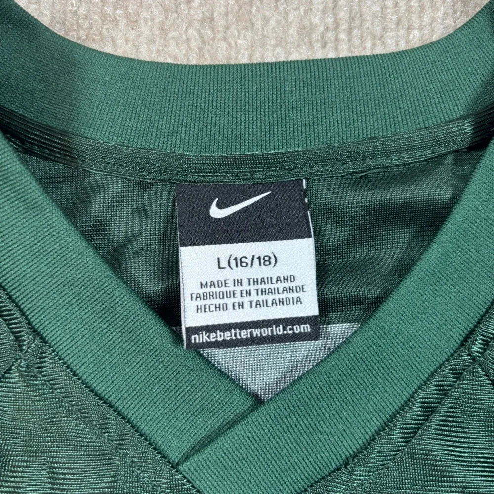 Nike Michigan State Spartans Green Football‎ Jersey #8 Youth Size Large EUC